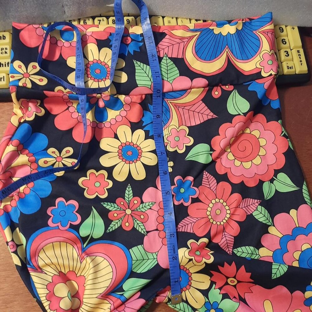 NEW ! Deerose High Waist Stretch Bell Bottom Slim-Fit Flare Leg Hippie Pant Sz L - Picture 5 of 8